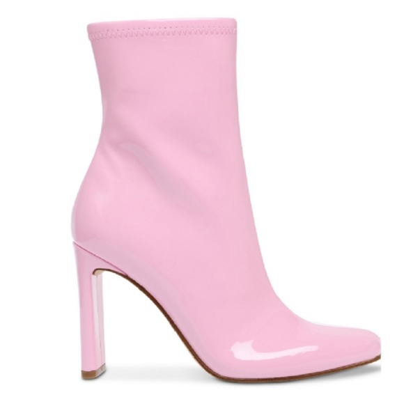 Steve Madden Leena Pink Patent Leather Sock Booties - Size 9.5 - Picture 1 of 5